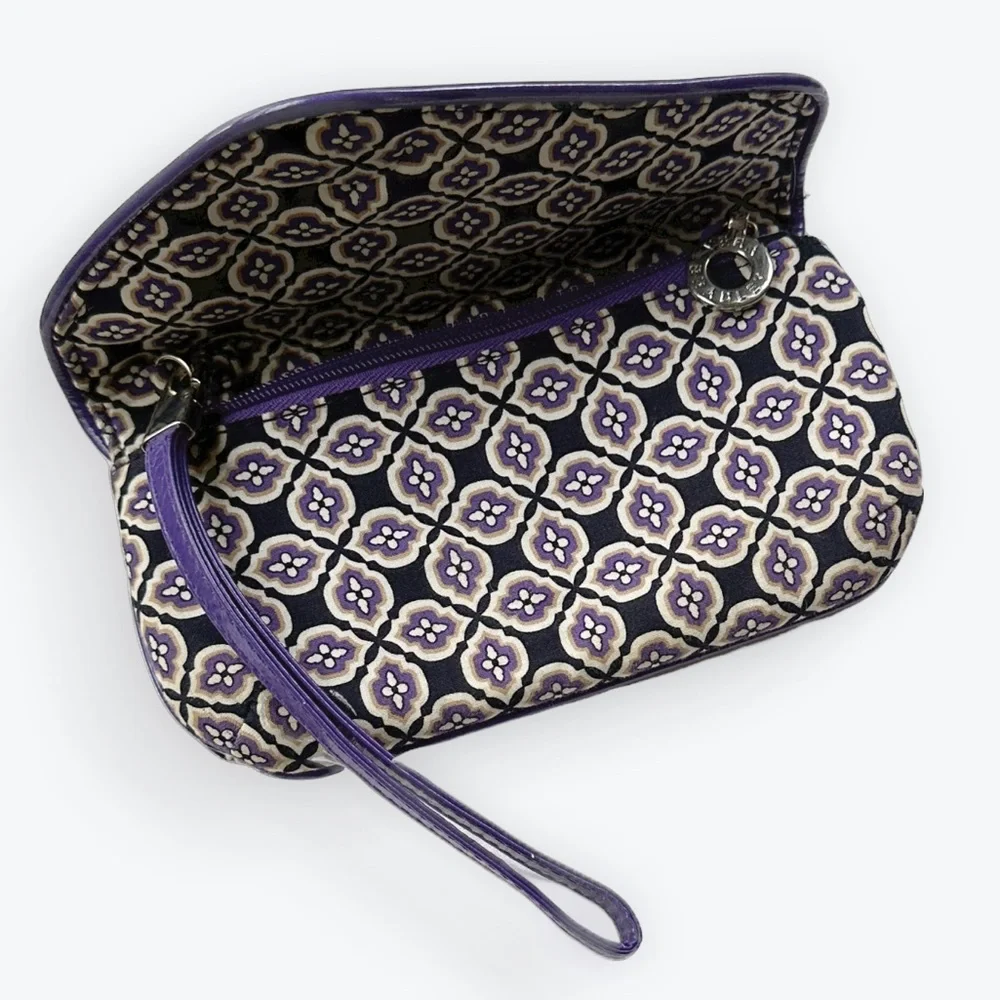 Romantic Floral Vera Bradley Simply Violet Multiple Compartment Wristlet Wallet